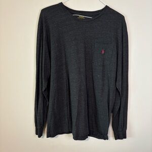 Polo by Ralph Lauren Men's Charcoal Long Sleeve Tee